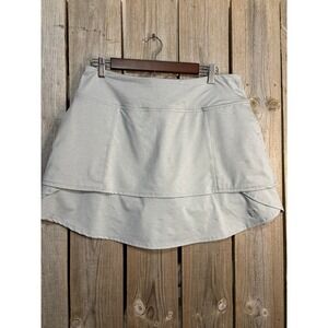 FootJoy Women Golf Skort Gray Tiered Athletic Skirt Size L‎ 23903 Heathered Gray